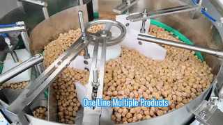 Máquina de enchimento de ingredientes em cubos de 12 cabeças / Máquina de enchimento rotativa (grão de bico)