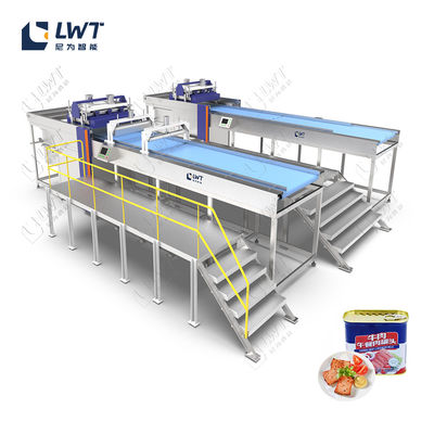 Linhas de transformação de carne enlatada Sardinhas carne bovina enlatada de porco Equipamento de embalagem