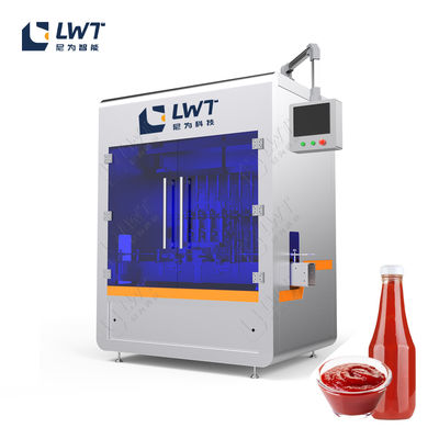 Máquina automática de enchimento de molho quente Linha de embalagem de embalagem de garrafas de molho de tomate
