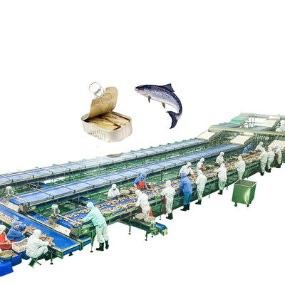 Máquina de conservação de atum salmão Línea de processamento de conservas de peixe personalizável