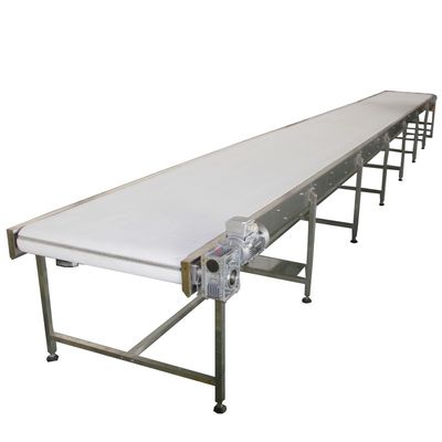 Vertical Vegetable Fruit Incline Flat PVC White Conveyor Belt System para a Indústria Alimentar