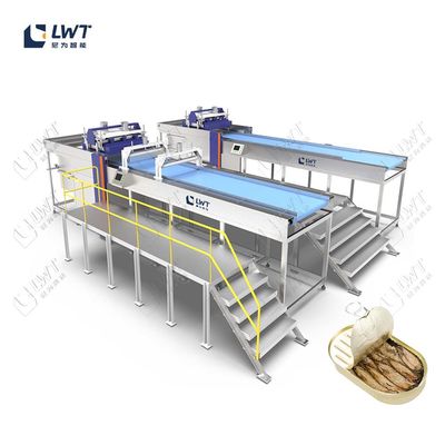 Equipamento completo de processamento de peixe enlatado enlatado de arenque rabo de cabelo tilapia atum linha de produção de sardinha