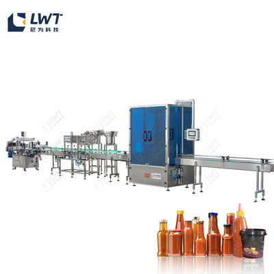 Linha de produção de enchimento de molho totalmente automática Equipamento de enchimento de molho de tomate