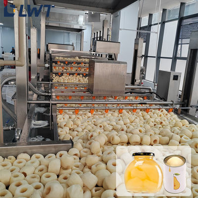 Linha de produção de frutas enlatadas PLC Linha de processamento de pêras enlatadas