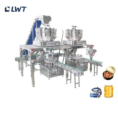 Máquinas automáticas de enchimento de latas de sardinha 1,5 kW Consumo de energia
