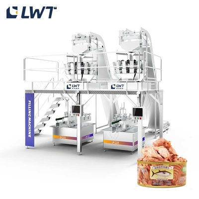Máquina Automática de Enchimento de Atum com Controle PLC 20-40 Frascos/Min
